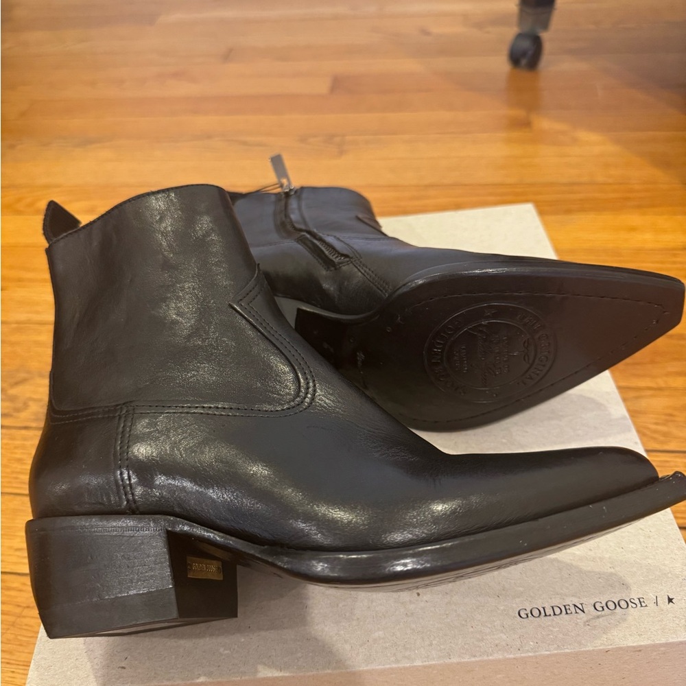 Golden Goose Deluxe Black Leather Ankle Boots brand new with tags size 35 - Picture 7 of 10